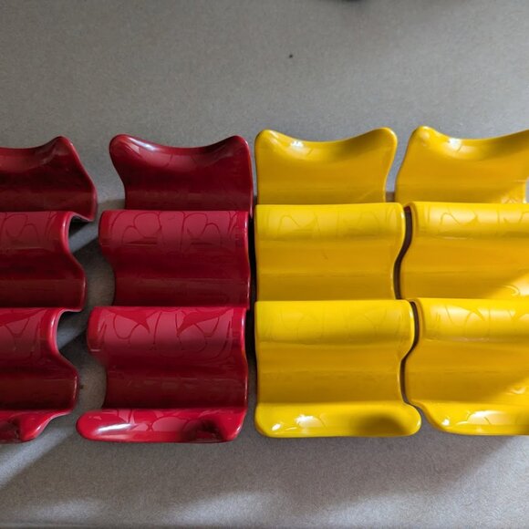Prepara multiple taco holder stand plastic yellow, red Set of 4 fiesta - Picture 3 of 3